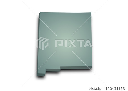 3d Map of New Mexico state with color. United State of America, US, United State 3d Map of New Mexico state with color. United State of America, US, United State 120455158