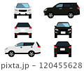 乗り物ベクターイラスト～四駆・SUV 前後左右方向 120455628