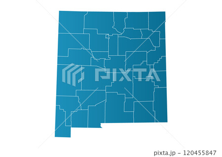 New Mexico administrative map. counties map of New Mexico, blank Map, empty map of New Mexico 120455847