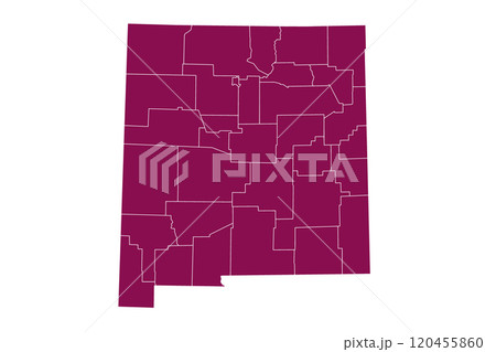 New Mexico administrative map. counties map of New Mexico, blank Map, empty map of New Mexico 120455860