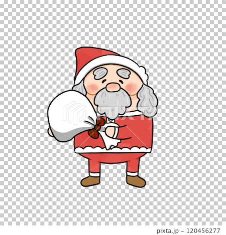 A simple deformed illustration of Santa [without background] 120456277