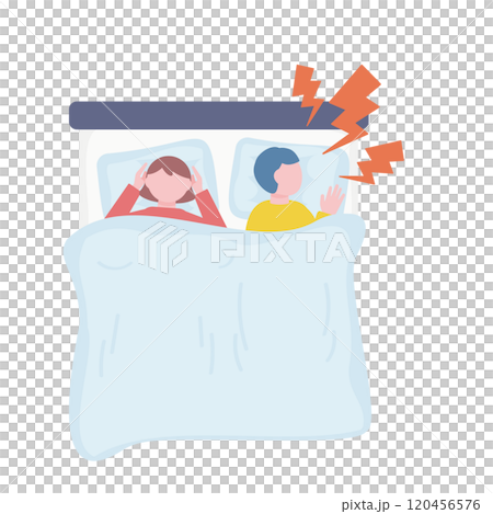 Snoring couple 120456576