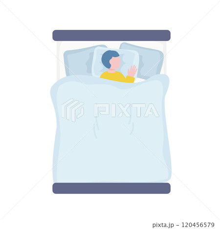 ベッドで寝る男性 120456579