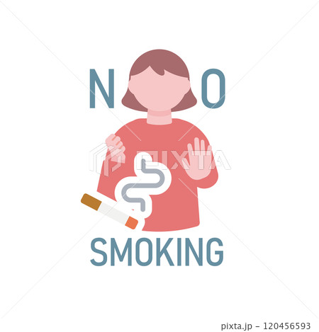 禁煙する女性 120456593