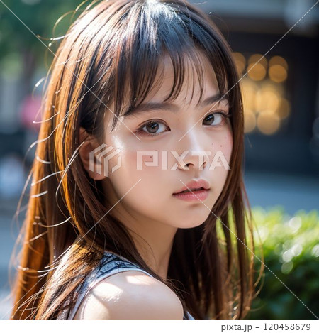 若い女性のポートレート 120458679