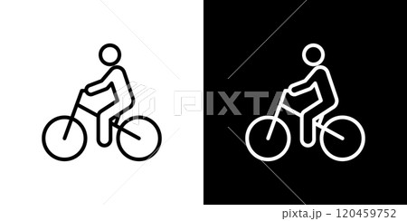 自転車のシンプルなラインアイコン 120459752