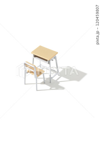 机と椅子を白背景で撮影 120459807
