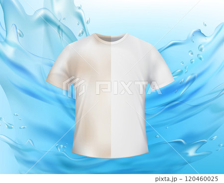 White t-shirt washed and half of shirt dirty with stain White t-shirt washed and half of shirt dirty with stain 120460025