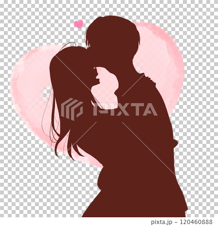 互相擁抱，男人和女人，影子圖片，心 120460888