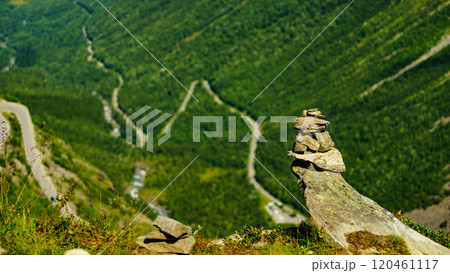 Trollstigen mountain road in Norway Trollstigen mountain road in Norway 120461117
