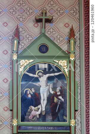 12th Stations of the Cross, Jesus dies on the cross, church of Saint Matthew in Stitar, Croatia 120461960
