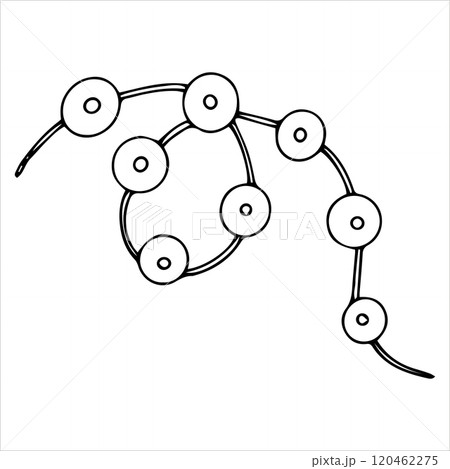 Coloring book. Vector illustration, Christmas garland. Cute doodle drawings 120462275