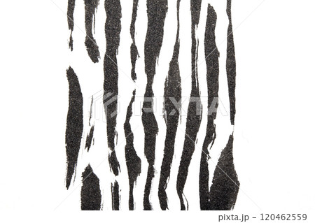 Thick Ink Pen Black Lines on White Background Zebra Skin Barcode Shapes 120462559