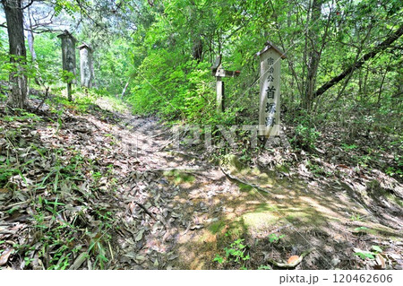 水攻めされた「備中高松城」と秀吉公本陣跡・蛙が鼻築堤跡 水攻めされた「備中高松城」と秀吉公本陣跡・蛙が鼻築堤跡 120462606