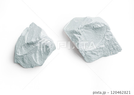 Pieces of edible clay or chalk 120462821