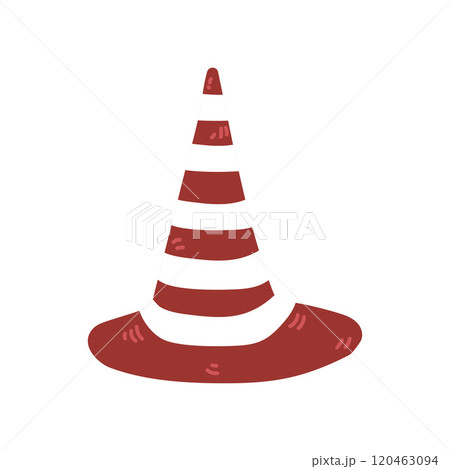 Traffic Cone, City Street Design Element Cartoon Vector Illustration 120463094