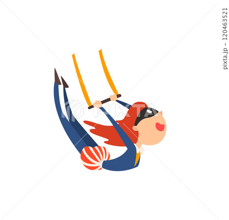 Aerial Gymnast Acrobat Performing in Circus Show Cartoon Vector Illustration Aerial Gymnast Acrobat Performing in Circus Show Cartoon Vector Illustration 120463521