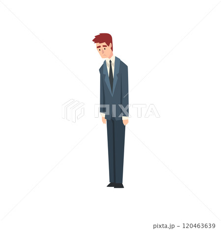 Unlucky Upset Businessman, Business Competition Concept Vector Illustration Unlucky Upset Businessman, Business Competition Concept Vector Illustration 120463639