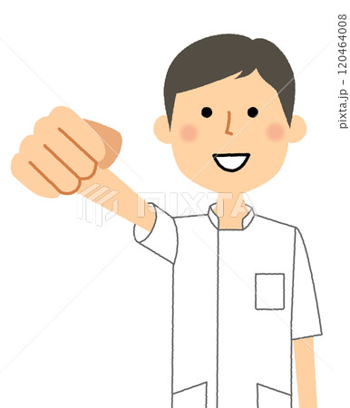 看護師　拳をあげる 120464008