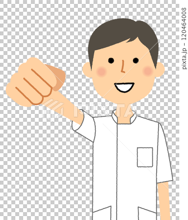 看護師　拳をあげる 120464008