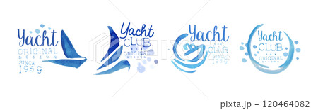 Yacht Club Original Design Company Logo and Label Vector Set Yacht Club Original Design Company Logo and Label Vector Set 120464082