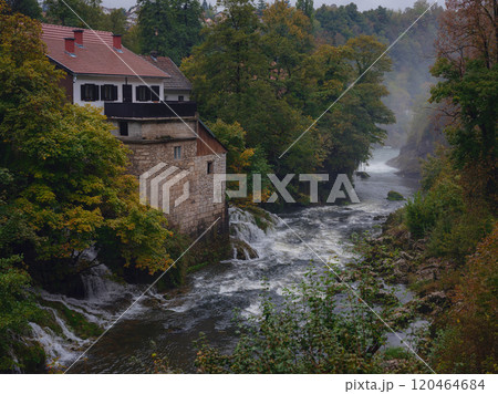 Travel to Village of Rastoke near Slunj in Croatia 120464684