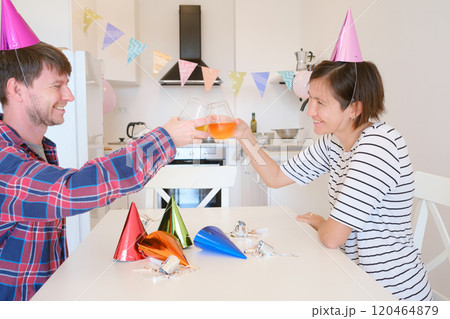 Happy Birthday at Home concept. Happy Birthday at Home concept. 120464879