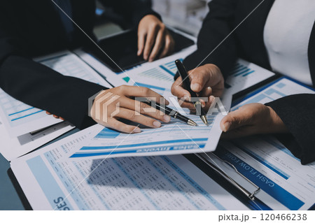 Fund managers team consultation and discuss about analysis Investment stock market at office Fund managers team consultation and discuss about analysis Investment stock market at office 120466238