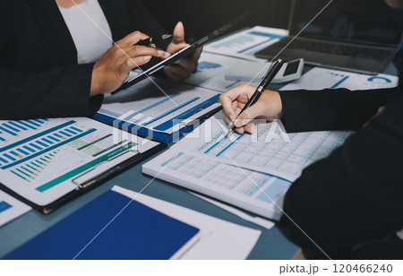 Fund managers team consultation and discuss about analysis Investment stock market at office Fund managers team consultation and discuss about analysis Investment stock market at office 120466240