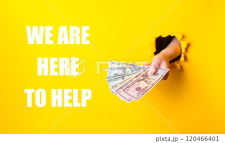 Hand is holding a bunch of money 120466401