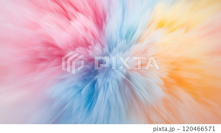 Abstract burst of pink, blue, and yellow vibrant colors, dynamic motion. Creative art and expression concept 120466571