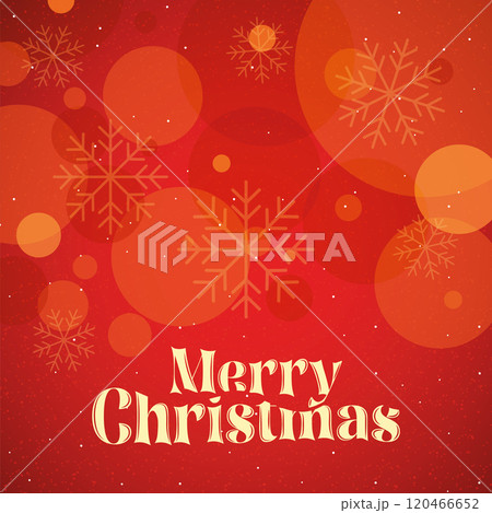 Red Merry Christmas card with golden snowflakes, Vector Red Merry Christmas card with golden snowflakes, Vector 120466652