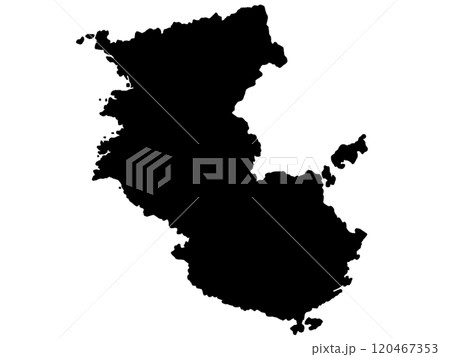 少しゆるい和歌山県のシルエット 少しゆるい和歌山県のシルエット 120467353