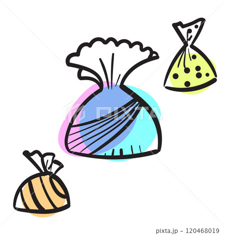 Sketched Candy Set, Engraved Doodle Design Elements Collection Sketched Candy Set, Engraved Doodle Design Elements Collection 120468019