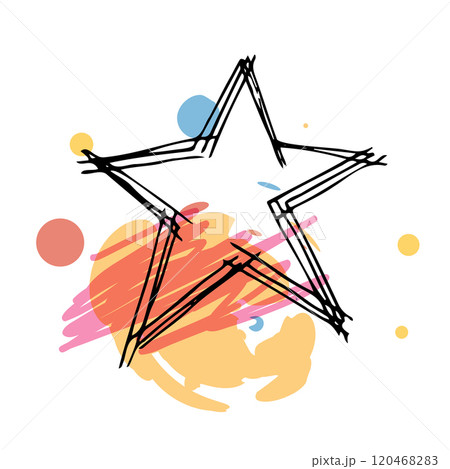 Hand drawn frame icon. Border line doodle sketch, square frame scribble design element isolated 120468283