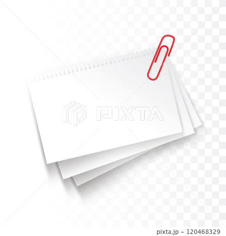 Note Paper Clips Isolated, Paperclips Set, Color Clips, Colorful Stationary, Paperclips Office Equipment 120468329