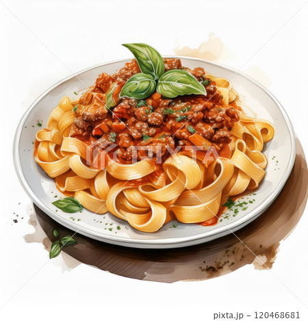 ミートソースパスタ　AI生成画像 120468681