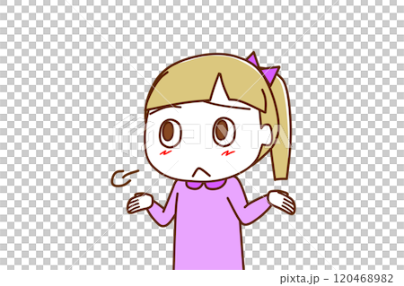 (上半身斜め)呆れてあららとため息をつく白人少女 (上半身斜め)呆れてあららとため息をつく白人少女 120468982