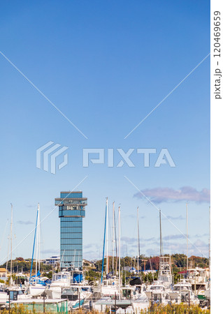 「茨城県」青空に映える大洗マリンタワー 大洗町 「茨城県」青空に映える大洗マリンタワー 大洗町 120469659