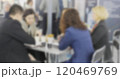 Business people discussing during coffee break 120469769