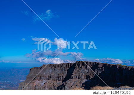 【山岳素材】硫黄岳の爆裂火口【長野県】 120470196