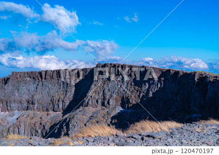 【山岳素材】硫黄岳の爆裂火口【長野県】 120470197