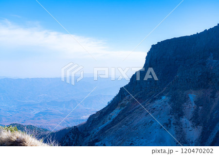 【山岳素材】硫黄岳の爆裂火口【長野県】 120470202
