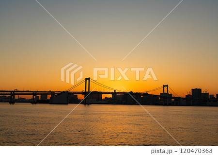 【夕焼け素材】豊洲ぐるり公園から見る夕焼け・マジックアワー【東京都】 【夕焼け素材】豊洲ぐるり公園から見る夕焼け・マジックアワー【東京都】 120470368