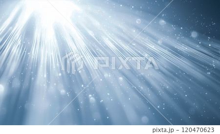 神秘的な光の効果、空間に散らばる柔らかな光線 120470623