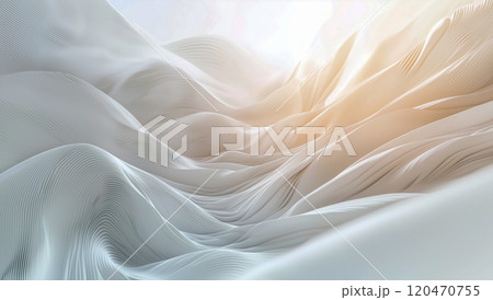 夢のような流動性、滑らかな曲線を持つ光輝く背景素材 120470755