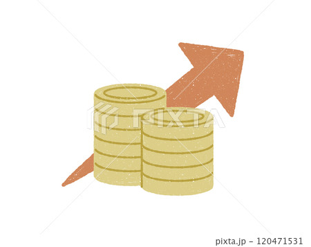 上昇する積み重なったコイン 上昇する積み重なったコイン 120471531