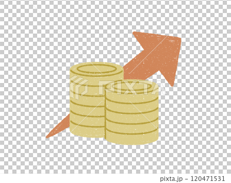上昇する積み重なったコイン 上昇する積み重なったコイン 120471531