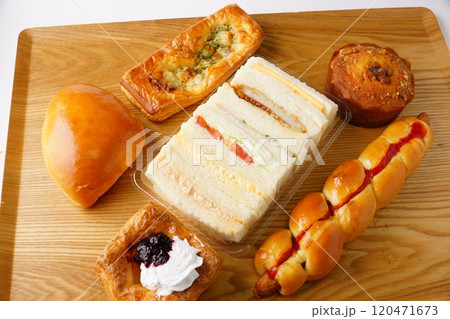 サンドイッチ 菓子パンと調理パン サンドイッチ 菓子パンと調理パン 120471673