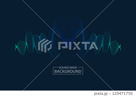 background abstract dynamic sound wave simple colorful banner illustration template 120471750